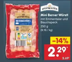 Netto Marken-Discount Mini Berner Würstl Angebot