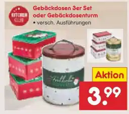 Netto Marken-Discount Gebäckdosen, 3er Set, oder Gebäckdosenturm Angebot