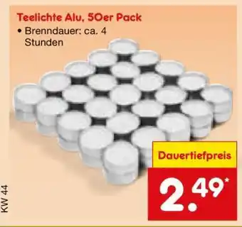 Netto Marken-Discount Teelichte Alu, 50er Pack Angebot