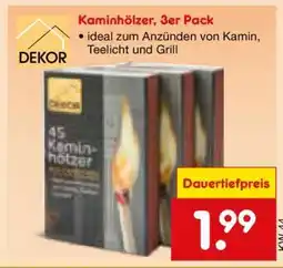 Netto Marken-Discount Kaminhölzer, 3er Pack Angebot