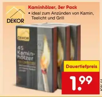 Netto Marken-Discount Kaminhölzer, 3er Pack Angebot