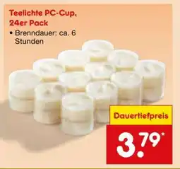 Netto Marken-Discount Teelichte PC-Cup, 24er Pack Angebot