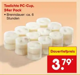 Netto Marken-Discount Teelichte PC-Cup, 24er Pack Angebot