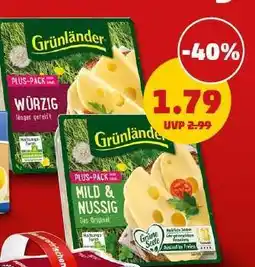 PENNY Grünländer PLUS-PACK MILD & NUSSIG Angebot