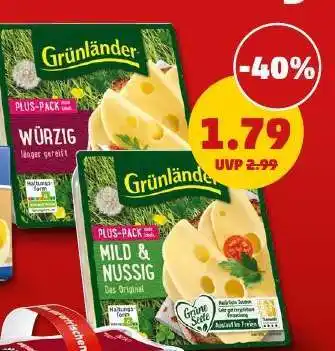 PENNY Grünländer PLUS-PACK MILD & NUSSIG Angebot