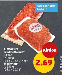 PENNY ALTMÄRKER Landmettwurst Angebot