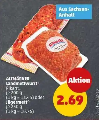 PENNY ALTMÄRKER Landmettwurst Angebot