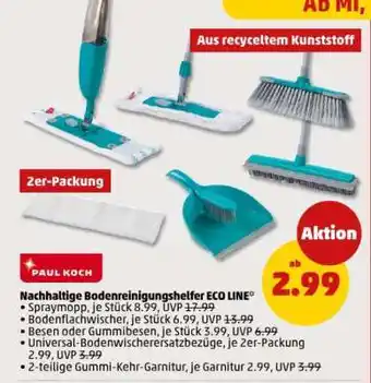 PENNY Nachhaltige Bodenreinigungshelfer ECO LINE Angebot