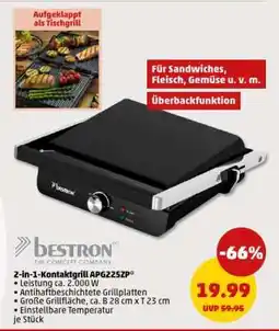 PENNY 2-in-1-Kontaktgrill APG225ZP Angebot