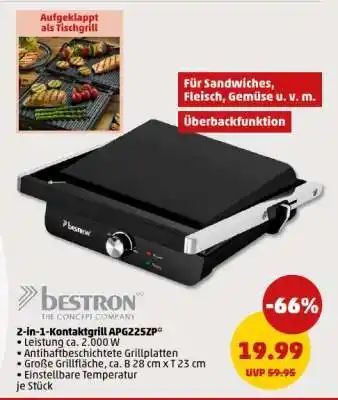 PENNY 2-in-1-Kontaktgrill APG225ZP Angebot