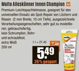 V Baumarkt Molto Alleskönner Innen Champion Angebot