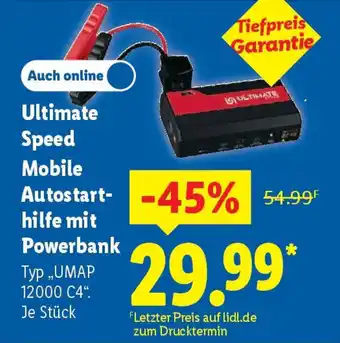 Lidl Ultimate Speed Mobile Autostart- hilfe mit Powerbank Angebot