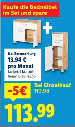 Lidl Livarno Home Badmöbel-Set Angebot
