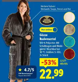 Lidl Gözze Bademantel Angebot