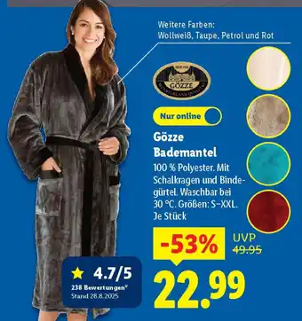 Lidl Gözze Bademantel Angebot