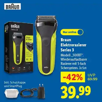 Lidl Braun Elektrorasierer Series 3 Angebot