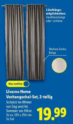 Lidl Livarno Home Vorhangschal-Set, 2-teilig Angebot