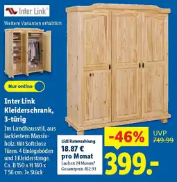 Lidl Inter Link Kleiderschrank, 3-türig Angebot