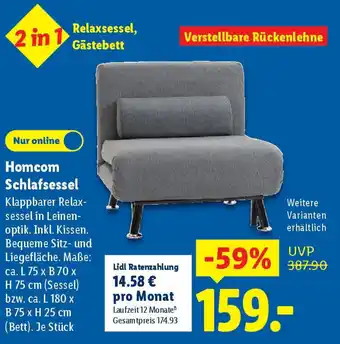 Lidl Homcom Schlafsessel Angebot