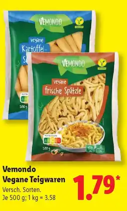 Lidl Vemondo Vegane Teigwaren Angebot