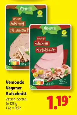 Lidl Vemondo Veganer Aufschnitt Angebot