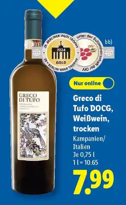 Lidl Greco di Tufo DOCG, Weißwein, trocken Angebot
