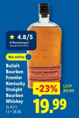 Lidl Bulleit Bourbon Frontier Kentucky Straight Bourbon Whiskey Angebot