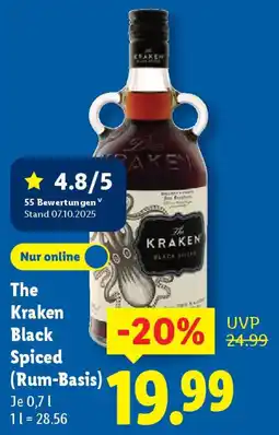 Lidl The Kraken Black Spiced (Rum-Basis) Angebot