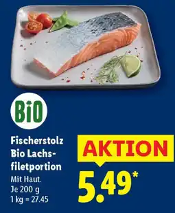 Lidl Fischerstolz Bio Lachs- filetportion Angebot
