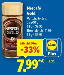 Lidl Nescafé Gold Angebot