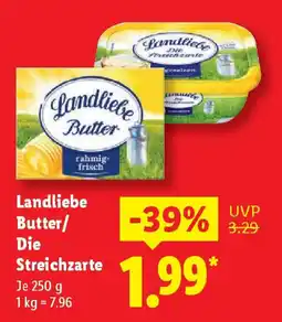 Lidl Landliebe Butter/ Die Streichzarte Angebot