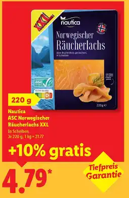 Lidl Nautica ASC Norwegischer Räucherlachs XXL Angebot