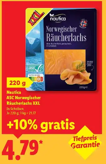 Lidl Nautica ASC Norwegischer Räucherlachs XXL Angebot