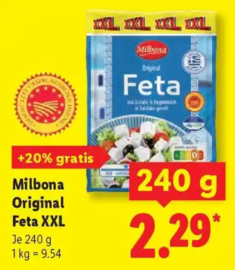 Lidl Milbona Original Feta XXL Angebot