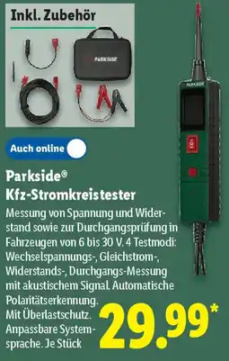 Lidl Parkside Kfz-Stromkreistester Angebot