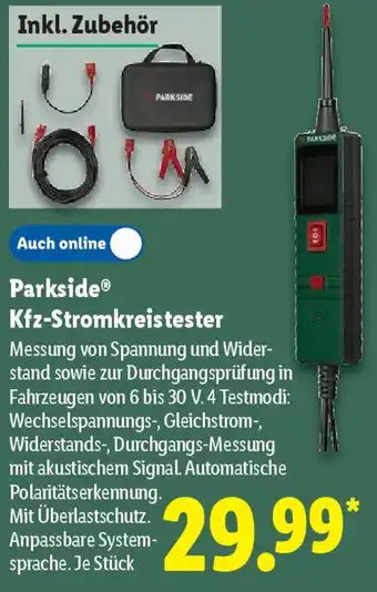 Lidl Parkside Kfz-Stromkreistester Angebot