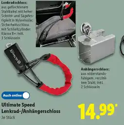 Lidl Ultimate Speed Lenkrad-/Anhängerschloss Angebot