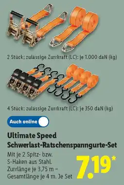 Lidl Ultimate Speed Schwerlast-Ratschenspanngurte-Set Angebot