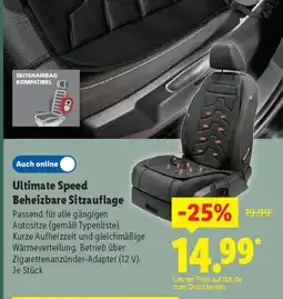 Lidl Ultimate Speed Beheizbare Sitzauflage Angebot