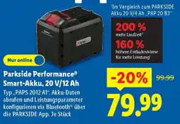 Lidl Parkside Performance Smart-Akku, 20 V/12 Ah Angebot