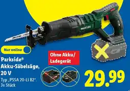 Lidl Parkside Akku-Säbelsäge, 20V Angebot