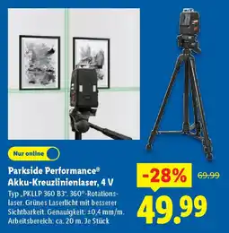 Lidl Parkside Performance Akku-Kreuzlinienlaser, 4 V Angebot