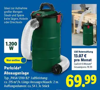 Lidl Parkside Absauganlage Angebot