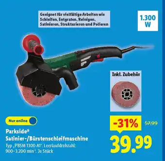 Lidl Parkside Satinier-/Bürstenschleifmaschine Angebot