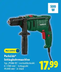 Lidl Parkside Schlagbohrmaschine Angebot