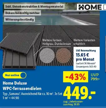 Lidl Home Deluxe WPC-Terrassendielen Angebot