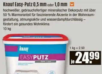 V Baumarkt Knauf Easy-Putz 0,5 mm oder 1,0 mm Angebot