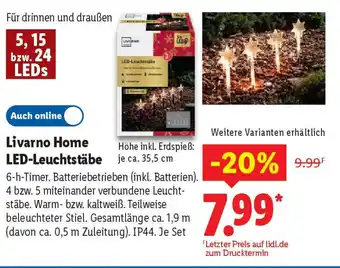 Lidl Livarno Home LED-Leuchtstabe Angebot