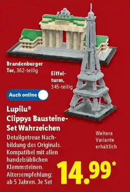 Lidl Lupilu Clippys Bausteine- Set Wahrzeichen Angebot