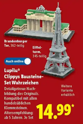 Lidl Lupilu Clippys Bausteine- Set Wahrzeichen Angebot